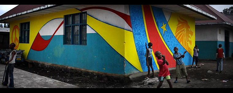 War Child: Mural painting project with local street children in Goma, DRC