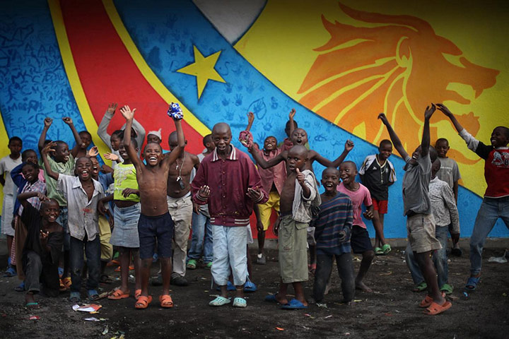 War Child: Mural painting project with local street children in Goma, DRC