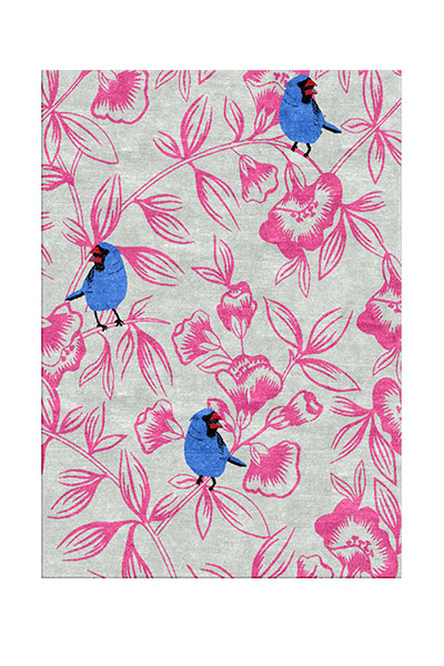 Tropical Storm: Birds of Paradise rug, from Bazaar Velvet