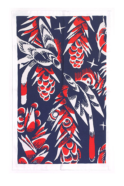 Tropical Storm: Courtauld Gallery tropical birds tea towel