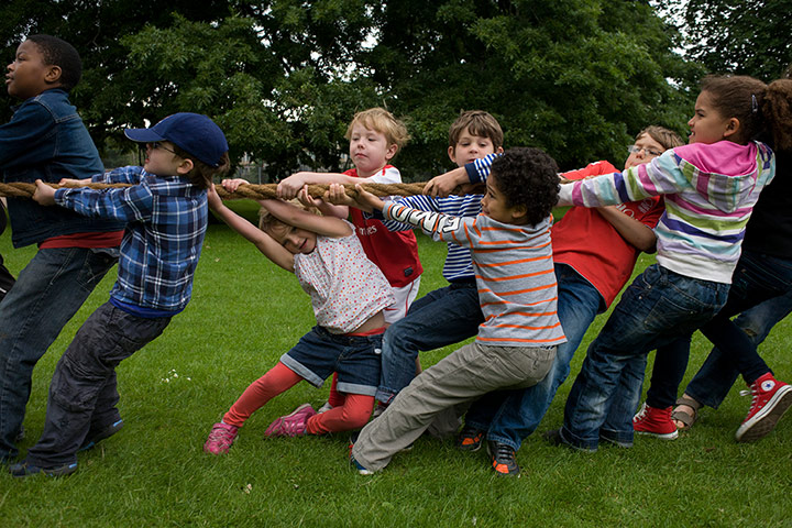 Your Pictures - Winners: Local children tug of war during a community park festival