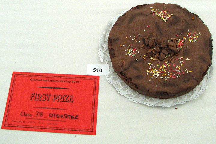 Your Pictures - Winners: At an agricultural show, this cake was the winner in the Disaster category