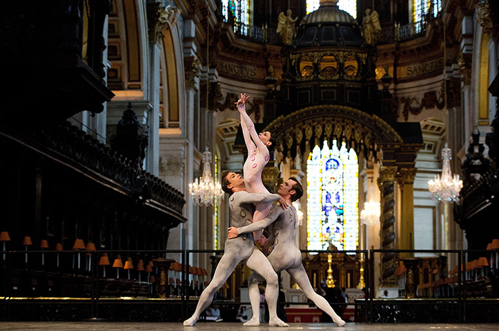 Ballet in St Paul's : The English National Ballet perform a dress rehearsal in St Paul's
