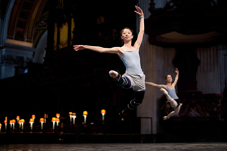 Ballet in St Paul's : Members of the English National Ballet perform a dress rehearsal 