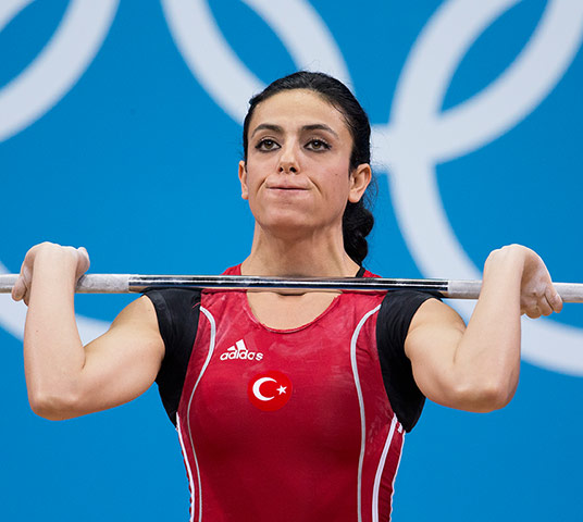 Weightlifting faces: Bediha Tunadagi of Turkey 