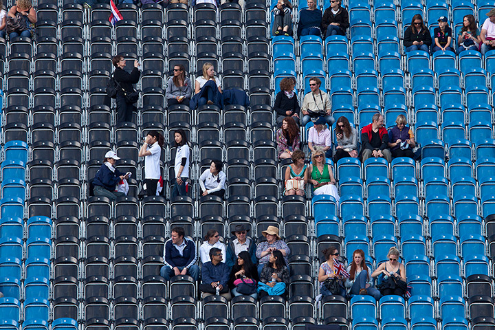 Olympic empty seats : Empty Seats at the Greenwich Park Arena at the Equestrian Competition