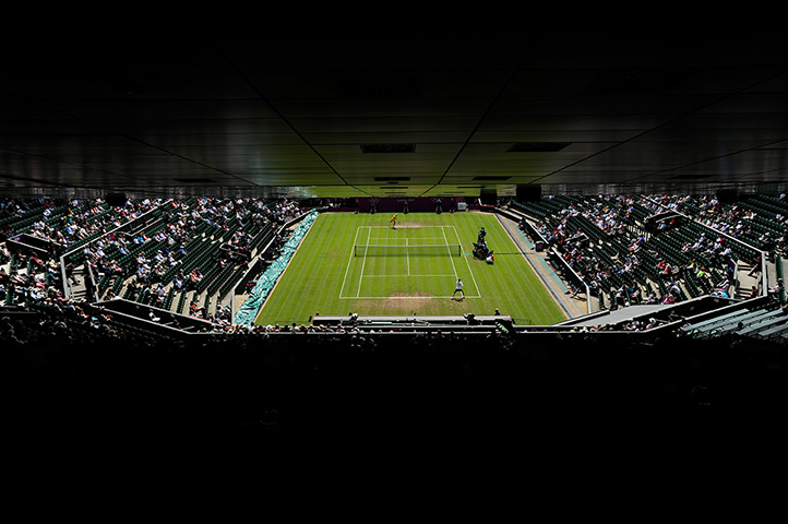 Olympic empty seats : Empty seats on Centre Court during the Women's Singles 