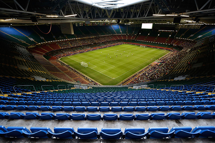 empty seats update : Empty stands at the Millennium stadium in Cardiff