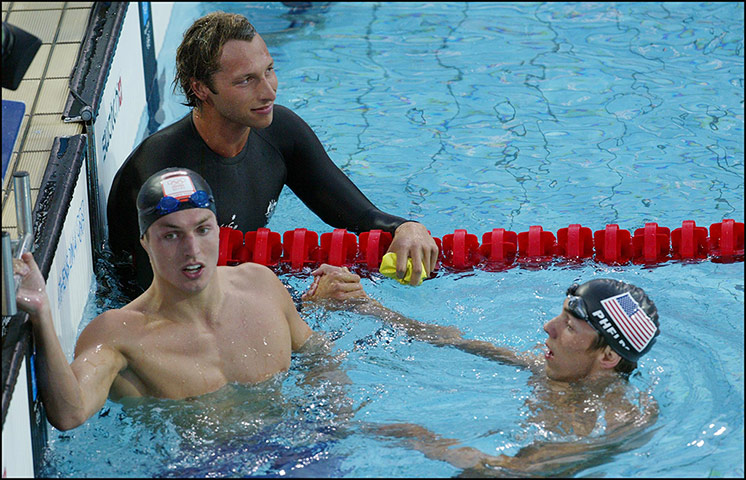 phelps gallery: Michael Phelps could only manage 3rd in the 200m freestyle final