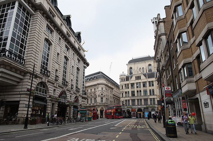 Quiet London: Roads clear of traffic on Haymarket