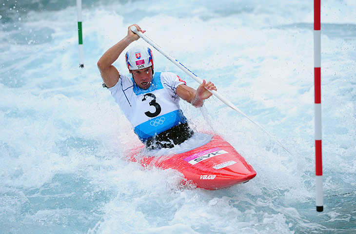 Canoe slalom: Michal Martikan of Slovakia who took the bronze medal