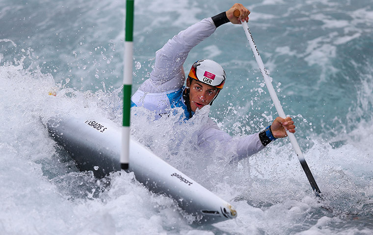 Canoe slalom: Sideris Tasiadis of Germany who went on to win the silver medal