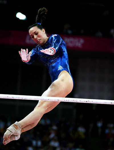 Gymnastics: W Team Final: Beth Tweddle bars