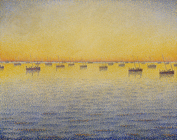 Van Gogh to Kandinsky: Setting Sun, Sardine Fishing by Paul Signac
