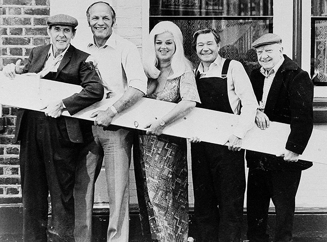 Eric Sykes: Eric Sykes and the cast of The Plank in 1967