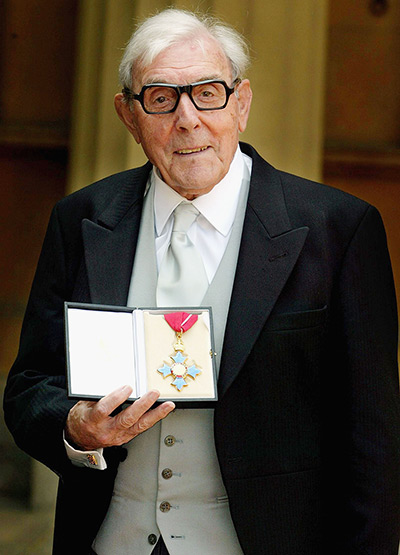 Eric Sykes: Veteran comic actor Eric Sykes after receiving his CBE in June 2005