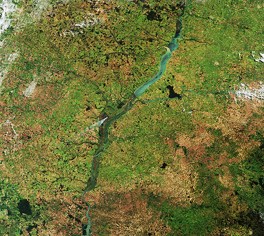 Satellite eye on earth: The Paraná River, Brazil