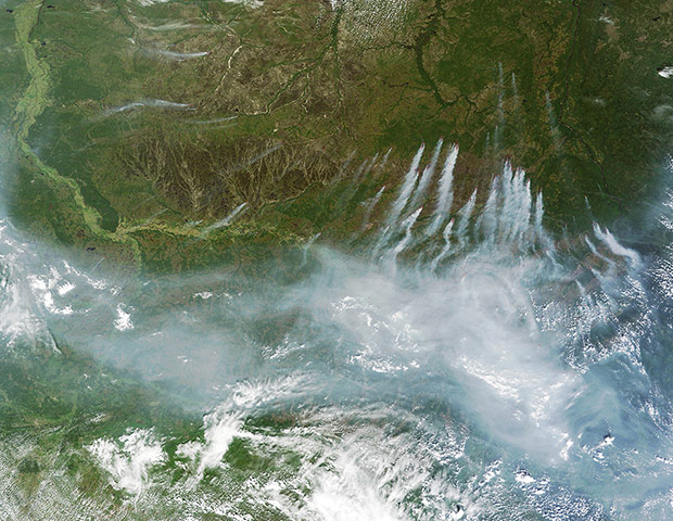Satellite eye on earth: 198 wildfires burned across Russia 