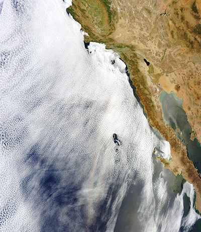 Satellite eye on earth: Glory over US West coast 