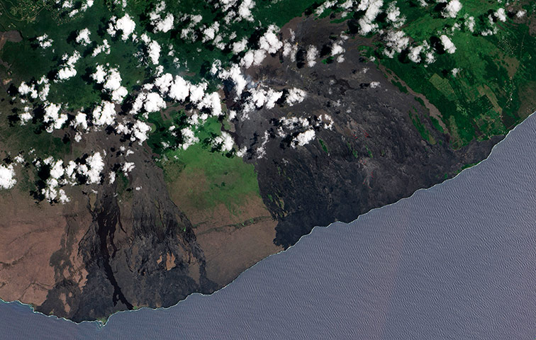 Satellite eye on earth: Kilauea volcano