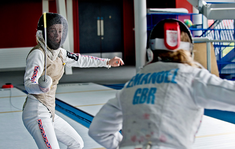 Critics meet Olympians: The British women's Olympic fencing team in training
