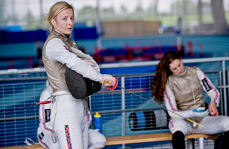 Critics meet Olympians: Anna Bentley, left, and Sophie Troiano 