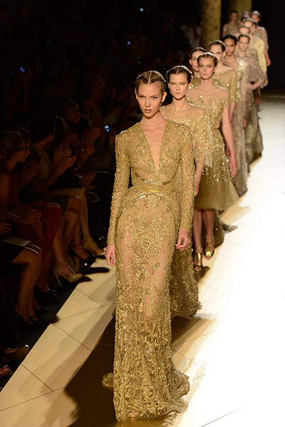 Picture desk live: Elie Saab's haute couture show in Paris