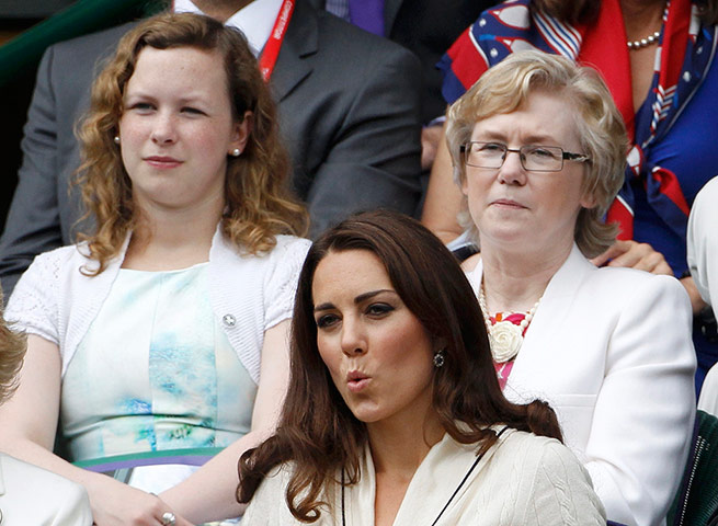 Picture desk live: Catherine, Duchess of Cambridge watches the men's quarter-final