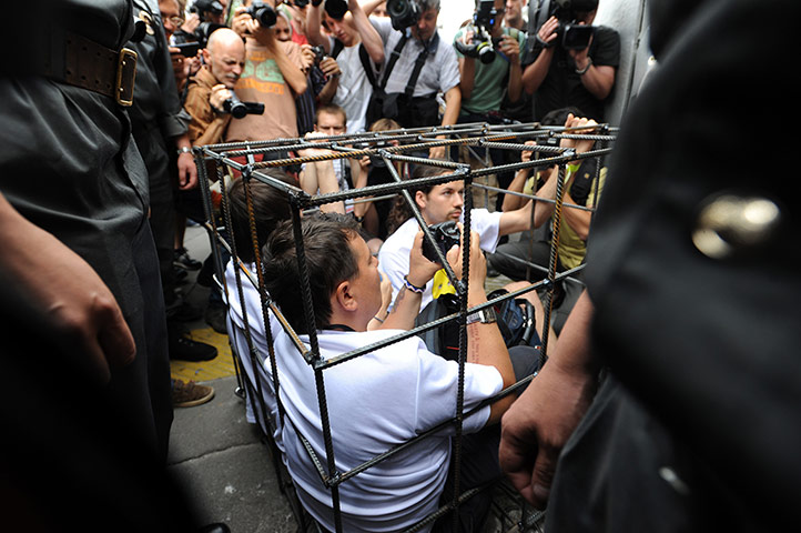 Picture desk live: Protest in support of Pussy Riot members in Moscow