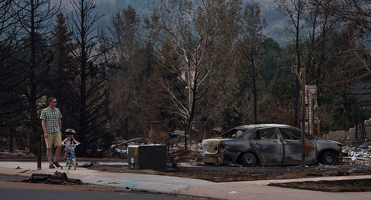 Picture Desk Live: Mountain Shadows neighborhood which was devastated by the Waldo Canyon fire