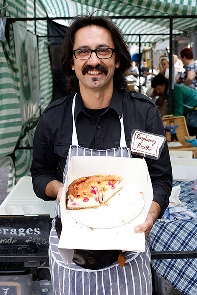 Chatsworth: Alberto Douman, 46, artist, lecturer and cheesecake stall holder