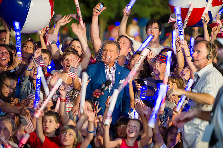 New York fireworks: Regis Philbin hosted the fireworks, which were shown live on NBC