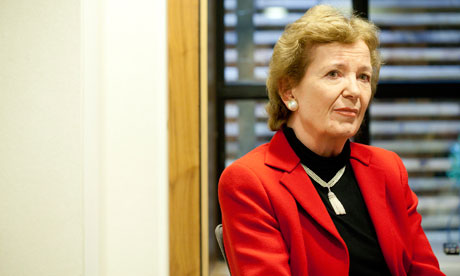 Mary Robinson, former president of Ireland, accused Rio+20 leaders of backsliding on women's rights