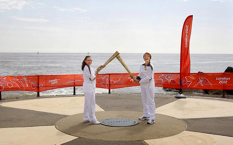 Torch relay 48: Karen and Gillian