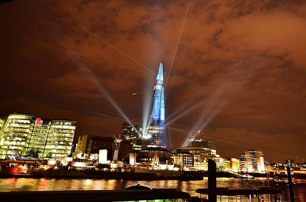 Shard laser show