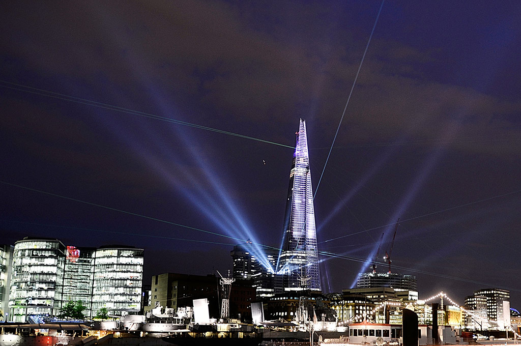 Shard laser show