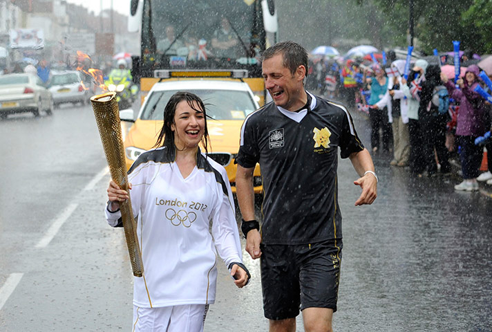 Rain: Olympic Torch Relay