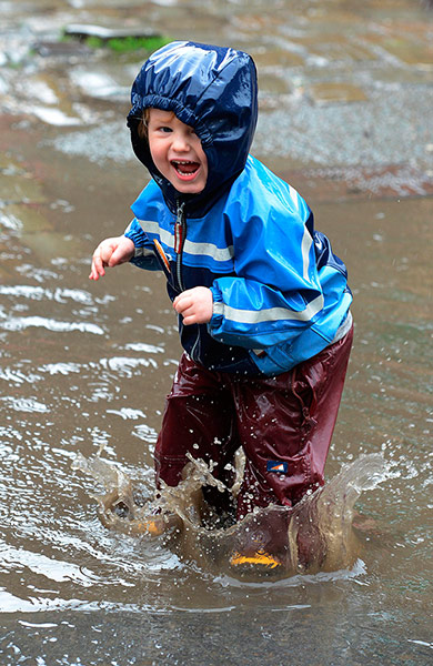 Rain: Prince Charles visits Hebden Bridge