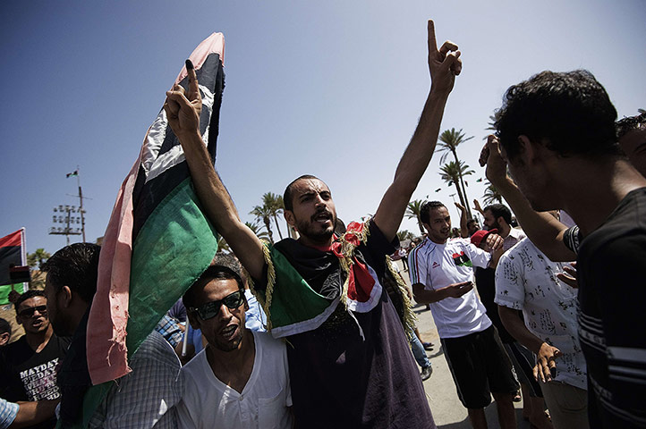 Libya Elections: Libyans celebrate in Martyrs' Square in Tripoli