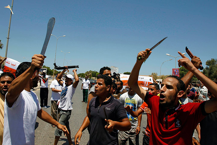 Libya Elections: Libyans gather in the streets of Benghazi to celebrate the election
