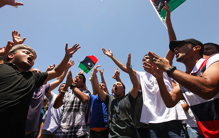 Libya Elections: Libyans celebrate on the streets after casting their vote in Benghazi