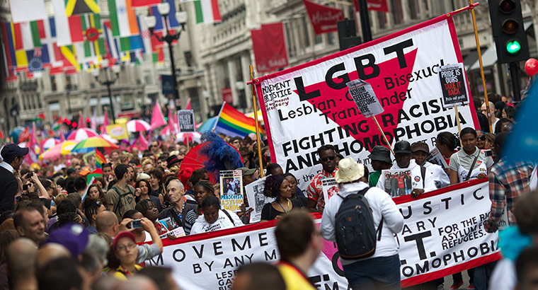 Gay pride: Members of the Gay and Lesbian community