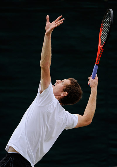 Wimbledon day 12: Andy Murray training