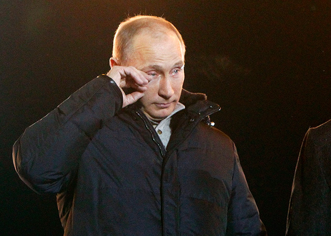 Tearful men: Vladimir Putin