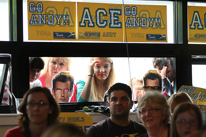 24 hours: Dunblane, Scotland: Residents watch local boy Andy Murray