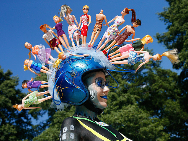 Picture Desk Live: TOPSHOTS  A participant from France pose