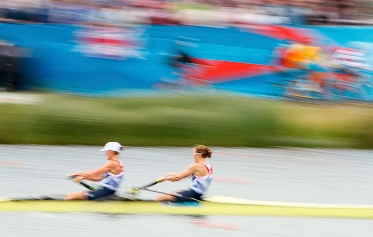 Glover and Stanning: Britain's Helen Glover and Heather Stanning