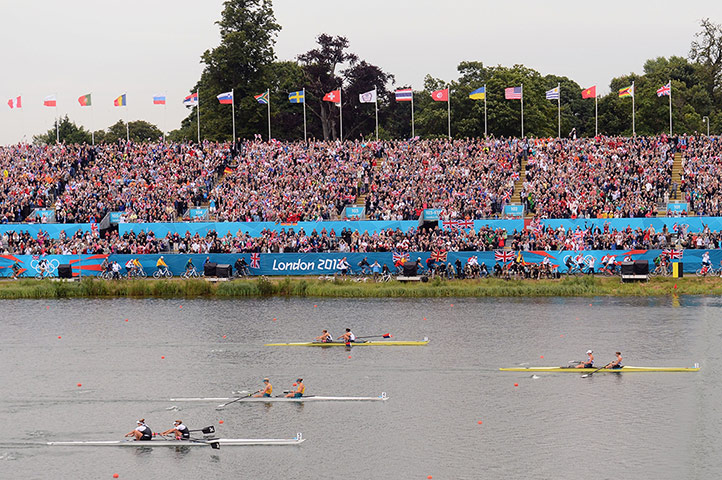 Glover and Stanning: Heather Stanning and Helen Glover lead