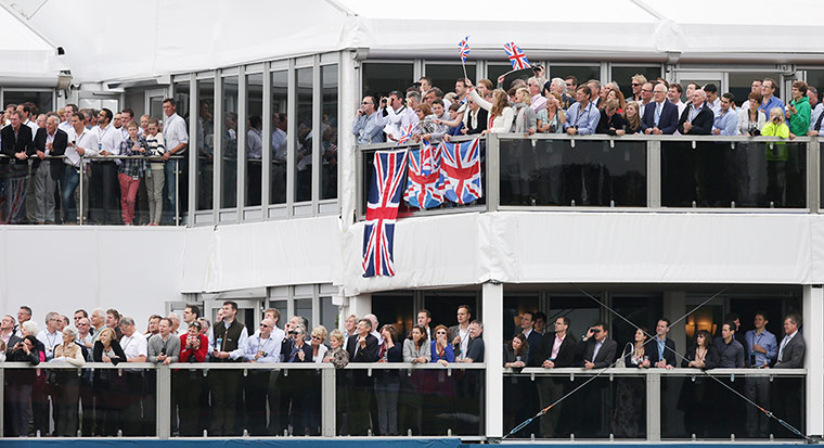 Glover and Stanning: At Eton Dorney there's plenty of Team GB fans packing the stands 