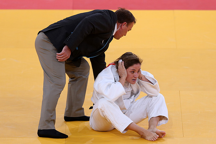 Olympic reactions: Concepcion Bellorin of Spain reacts to losing 